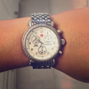 Michele CSX Diamond Bezel Chronograph Watch